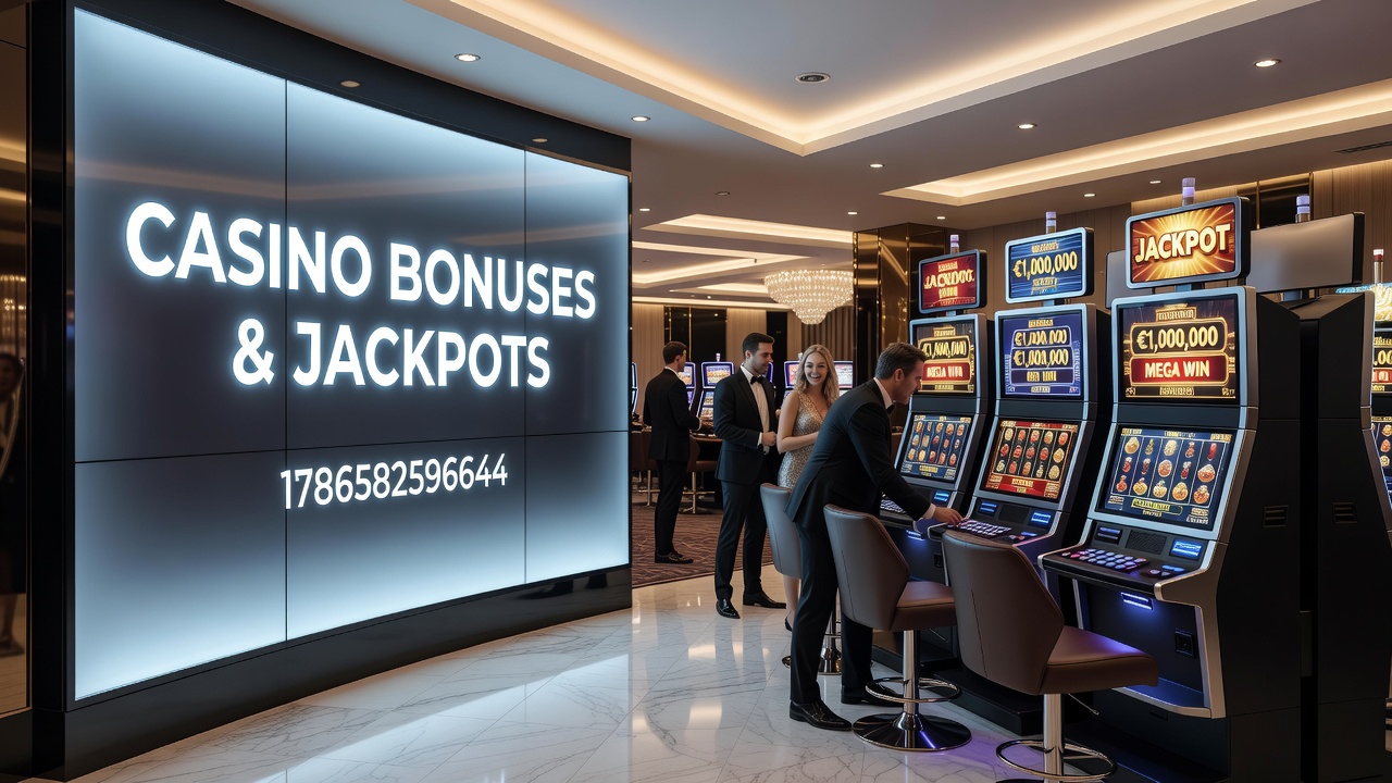 Progressive jackpot meter display connected to bonus-funded slot play