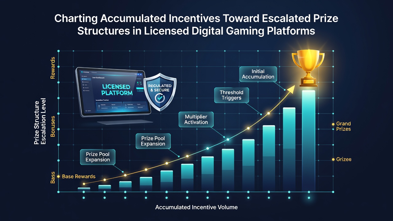 Chart illustrating the flow from player incentives through wagering requirements into progressive jackpot contributions