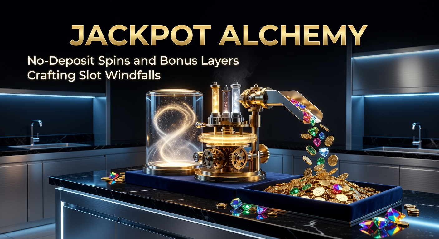 Vibrant slot machine screen displaying cascading bonus symbols and a glowing jackpot meter during a no-deposit spin sequence