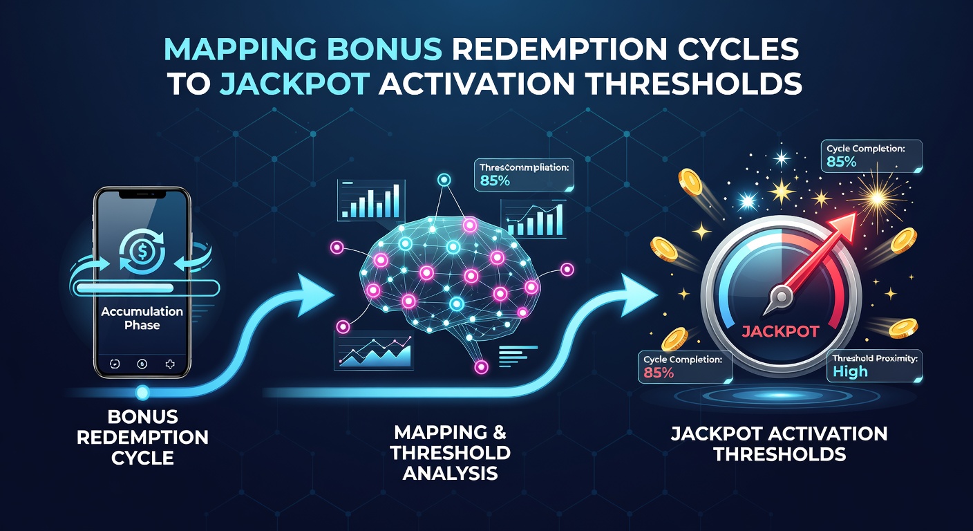 Data visualization charts mapping bonus cycles to jackpot activation points in mobile apps