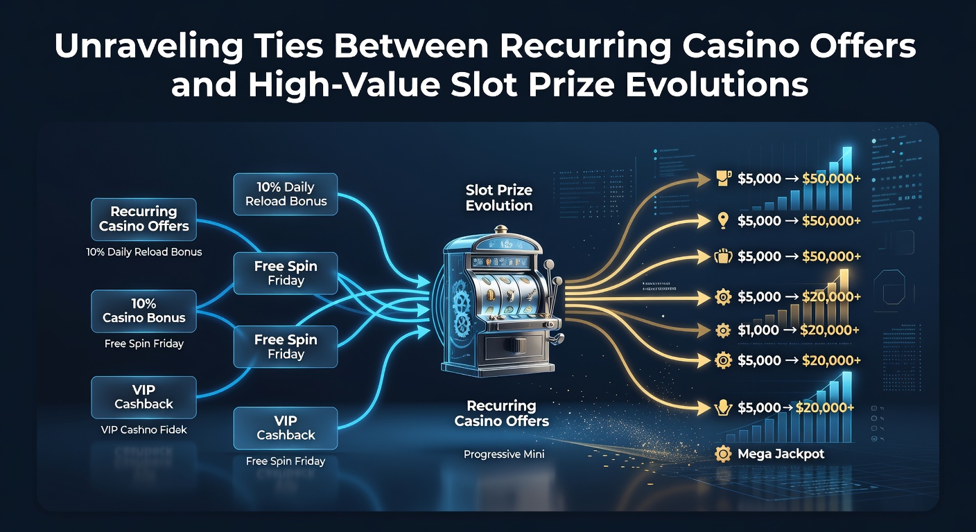 Casino interface showing recurring bonus notifications alongside a progressive slot jackpot meter